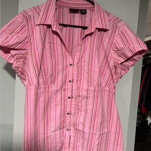 A.L.C. Pink and White Striped Shirt